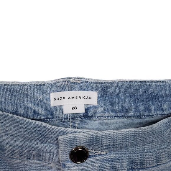 Good American Crop Skinny Jeans Women Plus 28 Good Waist Distressed High Rise - Picture 9 of 10